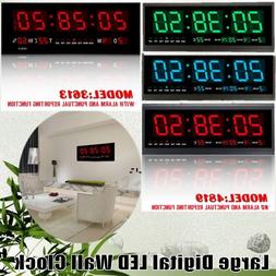 Digital Large Big Jumbo Digits LED Wall Desk Alarm Clock W/ 