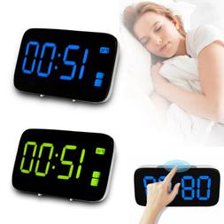 Digital LED Alarm Clock Large Screen Snooze Battery Powered 