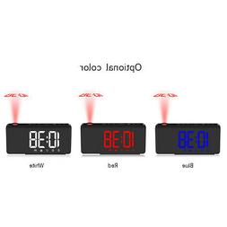 Digital LED Alarm Clock Projection Timer FM Radio Ceiling US