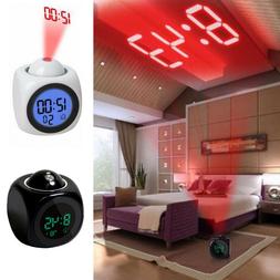Digital Projection Alarm Clock With LCD Display Voice Talkin