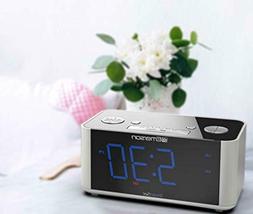 Digital Radio Alarm Clock Smart Set 1.4" Blue LED Display Au