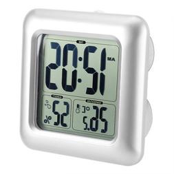 Digital Suction Waterproof Wall Clock Vacuum Thermometer Hyg