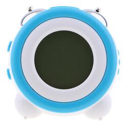 Digital Twin Bell Alarm Clock With Snooze and Night Light fo