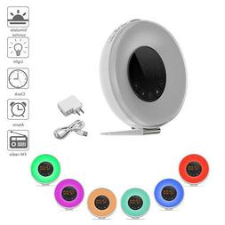 Digital Wake Up Light Alarm Clock Sunrise Simulator 7 Color 