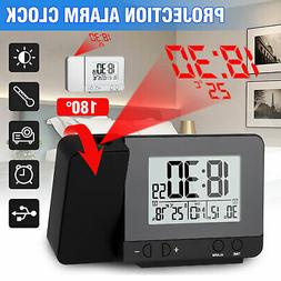 Dimmable Digital LED Projector Projection Snooze Alarm Clock