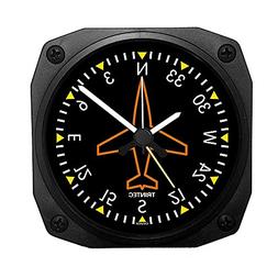 Trintec Directional Gyro Alarm Clock 3.5" Square Aviation In
