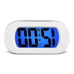 HENSE Large Digital Display Alarm Clock and Snooze BLUE Nigh
