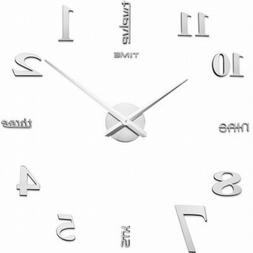 DIY 3D Frameless Wall Clock Stickers For Home Living Room Be