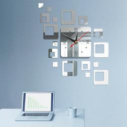 DIY Bright Decorative Bathroom 3D Square Combination Acrylic