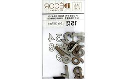 Darice DIY Traditional Distressed Grey Wood-Like Clock Numbe