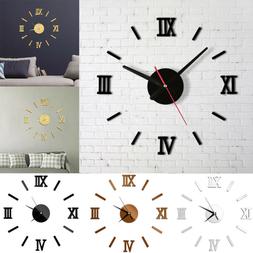 DIY Wall Clock Watch 3D Acrylic Art Stickers Decals Modern H
