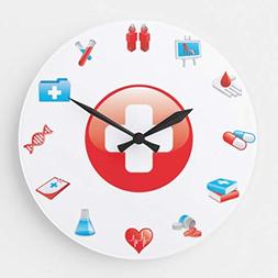 Moonluna Doctor Profession Medical Office Large Wall Clock f