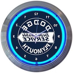 Neonetics Dodge Dependable Service Neon Clock