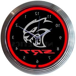 Neonetics Dodge Hellcat SRT Neon Clock by Neonetics