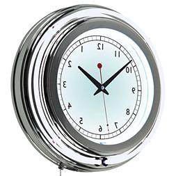 Trademark Gameroom 14 Inch Double Ring Neon Clock - Inner an