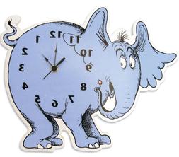 Trend Lab Dr. Seuss Horton Elephant Shaped Wall Clock, Blue 