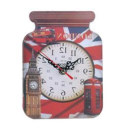 Drift Bottle Shape Clock Fashion Beautiful Wooden Creative C