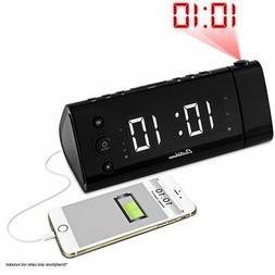 Electrohome EAAC475W USB Charging Alarm Clock Radio with Tim