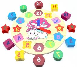 Educational Learning Sorting Clock Puzzle Toy for Toddlers B
