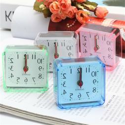 Electronic Alarm Clock Battery Silent Home Desk Table Bedsid
