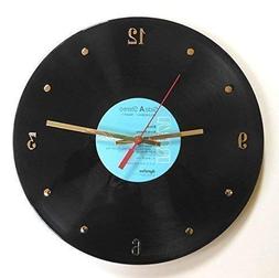 Elvis Presley Vinyl Record Clock. Handmade 12" wall clock  c