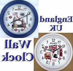 ENGLAND Wall Clock UK Great Britain London United Kingdom Ma