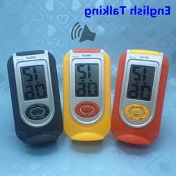English Talking LCD Digital Alarm Clock for Blind or Low Vis
