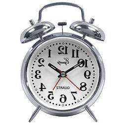 Equity By La Crosse 13014 Silver Twin Bell Battery Operated 