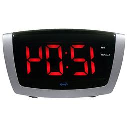 Equity by La Crosse 75906 1.8" LED Alarm Clock with Hi/Lo Di