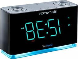 Emerson SmartSet Alarm Clock Radio with Bluetooth Speaker, C