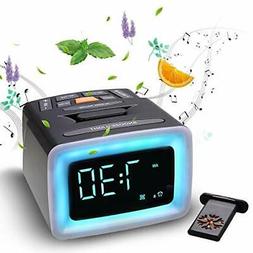 OnLyee Essential Oil Diffusing Scent Alarm Clock with LED Ni