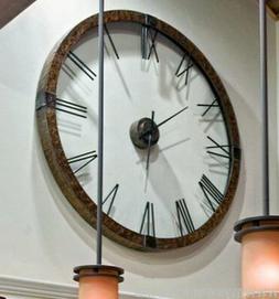 Extra Large Copper Open Wall Clock Designer Openwork XL Roun