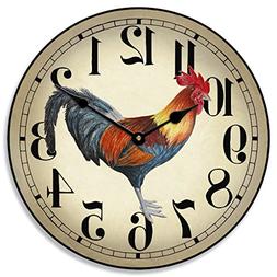 Fancy Rooster Wall Clock, Available in 8 Sizes, Most Sizes S