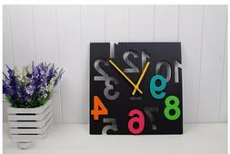 Fashion Hanging Wall Clock Modern Design 3D Novelty Silent F