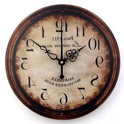 Fashion Wall Clock Vintage Home Decorative Silent Design Liv