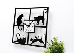 Fashionable Creative Small Cat Wall Clock Countryside Art Ca