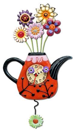 Allen Designs Flower-tea-ful Pendulum Clock
