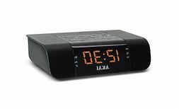 AKAI FM PLL DUAL ALARM CLOCK RADIO HOTEL STYLE USB FAST CHAR
