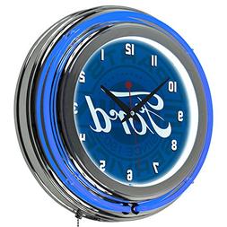 Trademark Gameroom Ford Chrome Double Rung Neon Clock - Ford