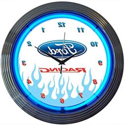 Neonetics Ford Racing Neon Wall Clock, 15-Inch