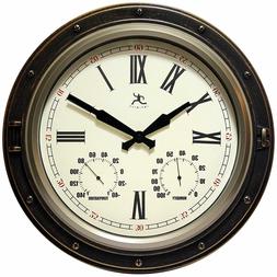Infinity Instruments The Forecaster Clock, Bronze