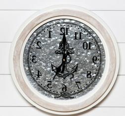 Wooden Framed Anchor Clock