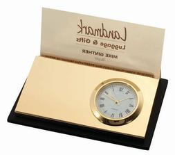Free Engraved Personalized Clock with Business Card Holder D