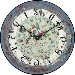 Roger Lascelles French Floral Wall Clock, 14.2-Inch