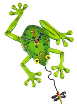 Allen Designs Frog Fly Pendulum Wall Clock