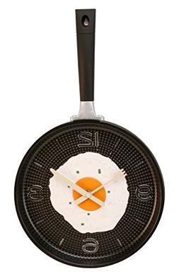 Frying Pan with Fried Egg Shaped Wall Clock, Shabby Chic, Ki
