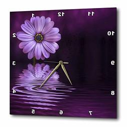 3dRose" Gerbera Daisy Reflecting in Water Wall Clock, 15" x 