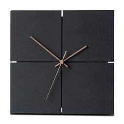 Wooden Hanging Clock Square Wood Wall Clock Silent Non-ticki