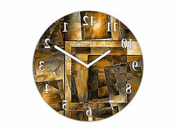 Glass Wall Clock &ndash; Silent Clock for Home D&eacute;cor K01 Backgr