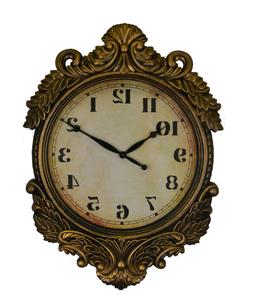 Baroque Style Distressed Gold Victorian Wall Clock